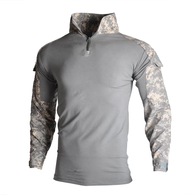 HAN WILD Outdoor Tactical Polyester Uniform Quick Dry Blank Shirt Climbing Long Sleeve t Shirt