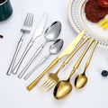 Wholesale Hot Sale Cutlery Set Stainless Steel Knife Fork Spoon Mirror Silverware Gold Cutlery Set for Wedding