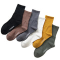 Top Quality Combed Cotton Socks Male Seasons Casual Footwear Custom logo Solid Color Regular Breathable Deodorant Men's Crew Soc
