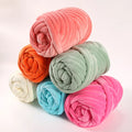 For 100g/piece Velvet Chunky Tube Yarn 100% Polyester for Weaving Hand Knitting & Crocheting-Eco-Friendly High Tenacity
