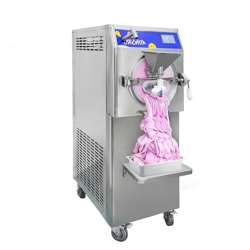 Commercial Vertical Hard Ice Cream Machine New Touch Screen Gelato Maker for Yogurt for Milk as Raw Material Adjustable Speed