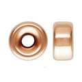 GP US Smooth Rondelle Beads 14k Rose Gold Filled Wheel Shaped Spacer Beads Permanent Jewelry Chains Making Wholesale