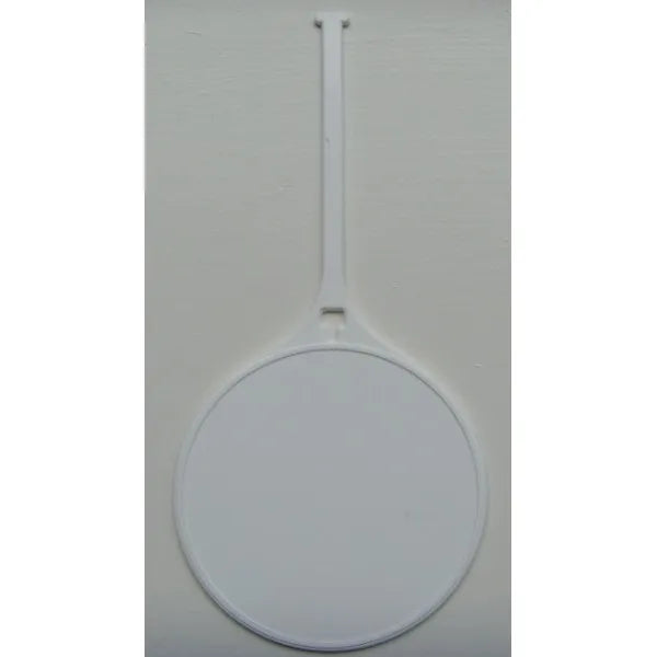 Integral Flexi Tag Round White PE Golf Bag Tag-Blank and Unprinted 10.4x10x0.2CM Model GBT-001