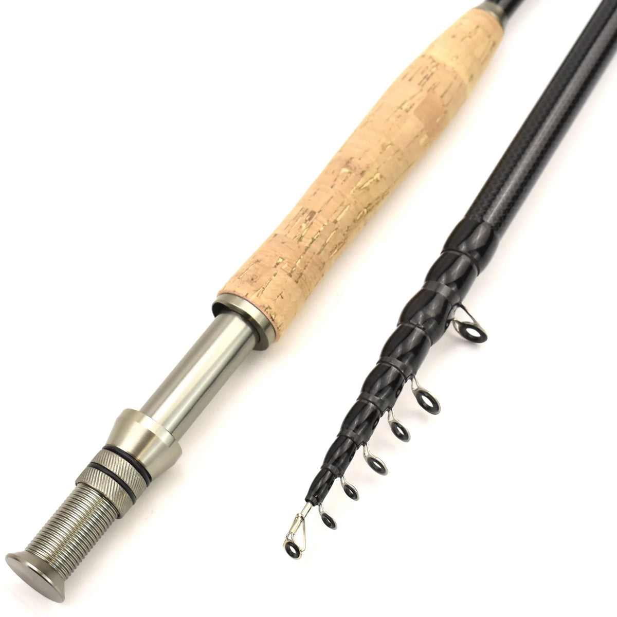 2.1m 2.4m 2.7m 3m Telescopic Carbon Fly Fishing Rod-Freshwater Carp & Bass Fast Action 4 Sections 60cm Collapsed MegaBDM