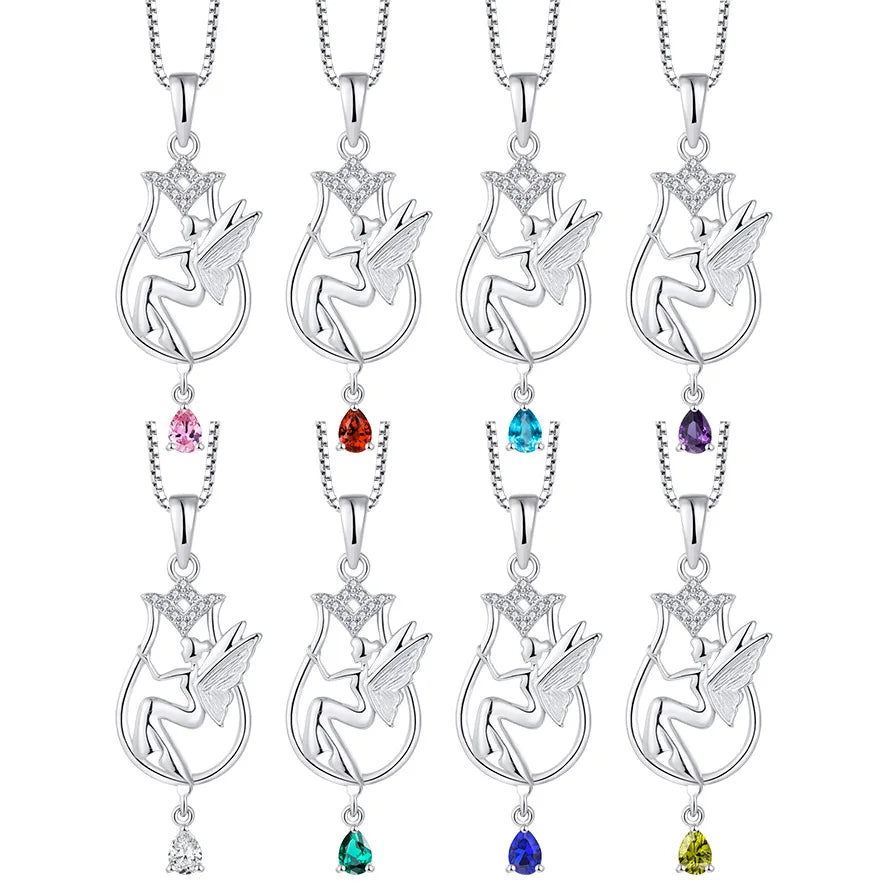 Wholesale High Quality Multi-Colored Cubic Zirconia 925 Sterling Silver Genie Pendants for Women