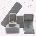 Wholesale Grey Velvet Jewelry Packing Gift Box