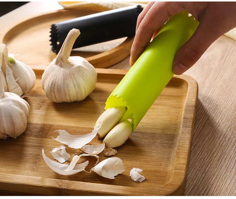Kitchen Accessories Useful Kitchen Gadgets Tool Easy Roller Peeling Tube Silicone Garlic Press Peeler