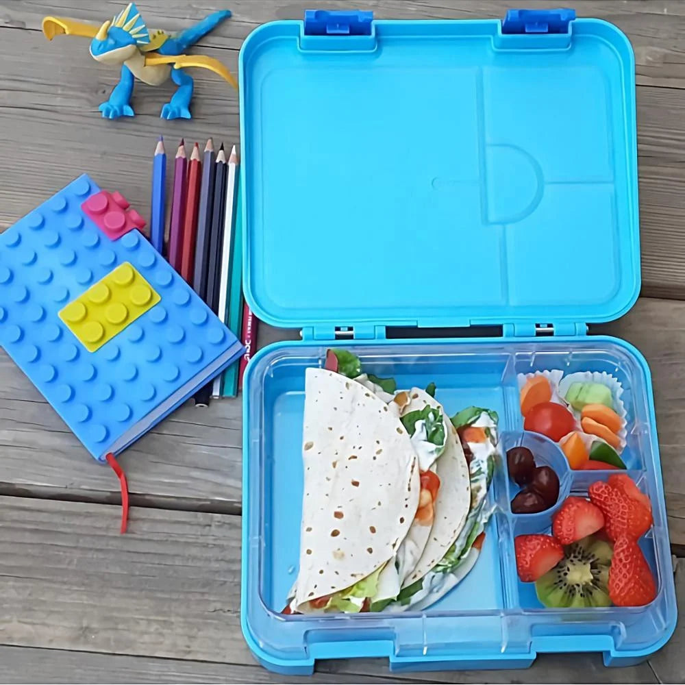 Eco Friendly BPA Free Food Grade Plastic 6 Compartment Customized Accept Tiffin School Kids Bento Lunch Box