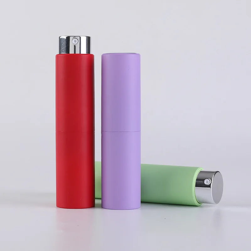 Factory Wholesale Industrial Use Cosmetic Two-Section 20ml Candy-Colored Rotating Spray Bottle Pump Sprayer Screen Printed