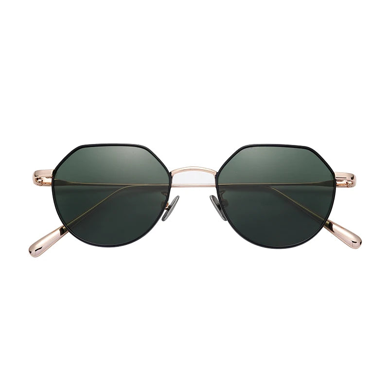 New Fashion Retro Classic Glasses Men Women Luxury Polygon Uv400 Metal Frame Sunglasses