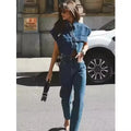 Female 2025 Autumn Y2K Sleeveless Streetwear Loose Turn Down Collar Single-breasted Short Vests Casual Double Pocket Denim Vest