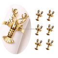 Wholesale Zinc Alloy Metal Gold Lobster Napkin Ring