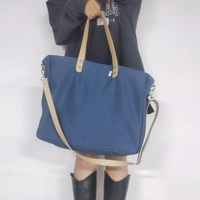 Wholesale Canvas Tote Bags With Custom Printed Logo Women's Tote Bags Pure Color Large Capacity Handbags
