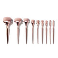 Rose Gold Luxury Makeup Brush Set Blush Foundation 9pcs Makeup Brushes Set Rose Gold Makeup Brush Set