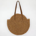 Round Summer Straw Bag Big Woven Beach Shoulder Bags Vocation Tote Travel Bag for Women