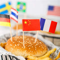 Custom Printed Wood Toothpick Flags Estick Trading Party Paper Food Cheese Markers for Sandwich Burger Disposable Trade Pride