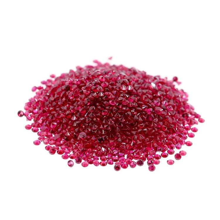 Wholesale Natural Ruby a Bulk Supply of Round Natural Stone in Rose Red Direct Factory Price Loose Gemstones