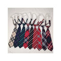 Wholesale Adjustable Polyester Pre-Tied Boy's Necktie Stripe Checked Bow and Tie for Graduation School Uniforms