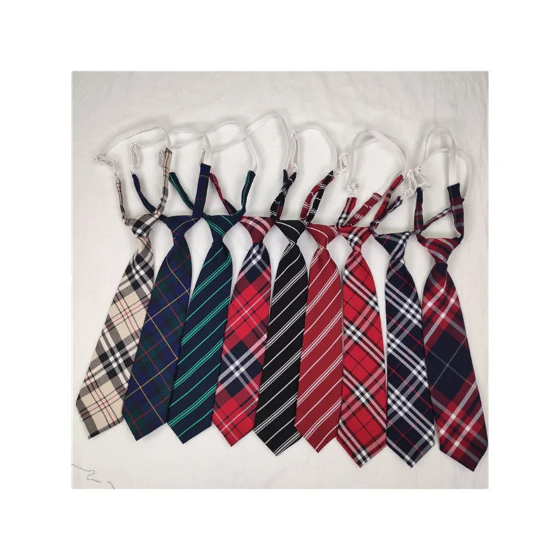 Wholesale Adjustable Polyester Pre-Tied Boy's Necktie Stripe Checked Bow and Tie for Graduation School Uniforms