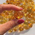Natural Crack Crystals Citrine Crackle Quartz Tumble Stone for Healing Folk Crafts Traditional Crystal Craft Product