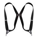 2 Clips Adjustable Men's Suspenders X Shape Elastic Side Clip Crossover Braces Suspenders in a Box for Men