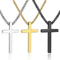 Hot Sale CHEAP Price Classic Stainless Steel Cross Necklace Simple Pendant Titanium Steel Necklace for Mens MegaBDM