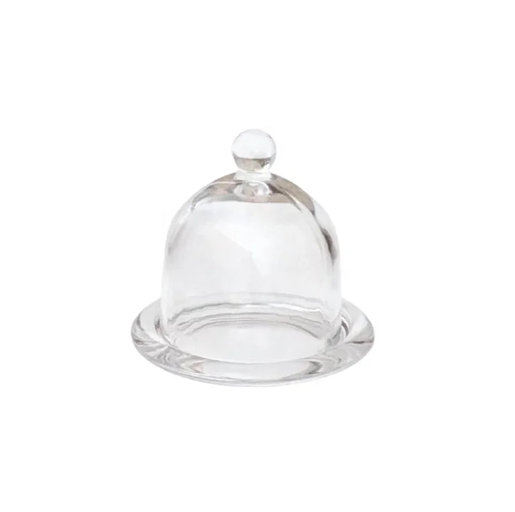 Lead-free Transparent Cake Glass Cover Food Preservation Cover Cake Tray Dust Proof Display Glass Cover Cake Tray