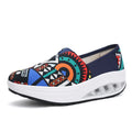 Women's Best Selling Fashion Canvas Shoes Thick Bottom Heightening Ladies Casual Shoes Comfortable Breathable Ladies Loafers