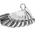 Stainless Steel Eco-Friendly Square Head Pointed Tail Measuring Spoon 10 Piece Set with Scale