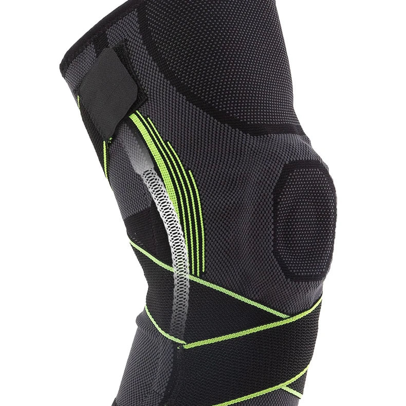 HX031 Ollas Best Athletics Adjustable Calf Support Silicone Pad Comfortable Knee Brace Compression Sleeve