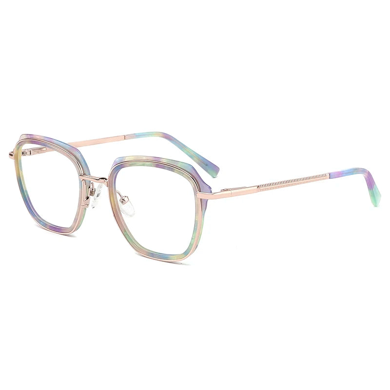 YD1032 Wholesale Fashion Acetate Metal Oversize Optical Frame Glasses