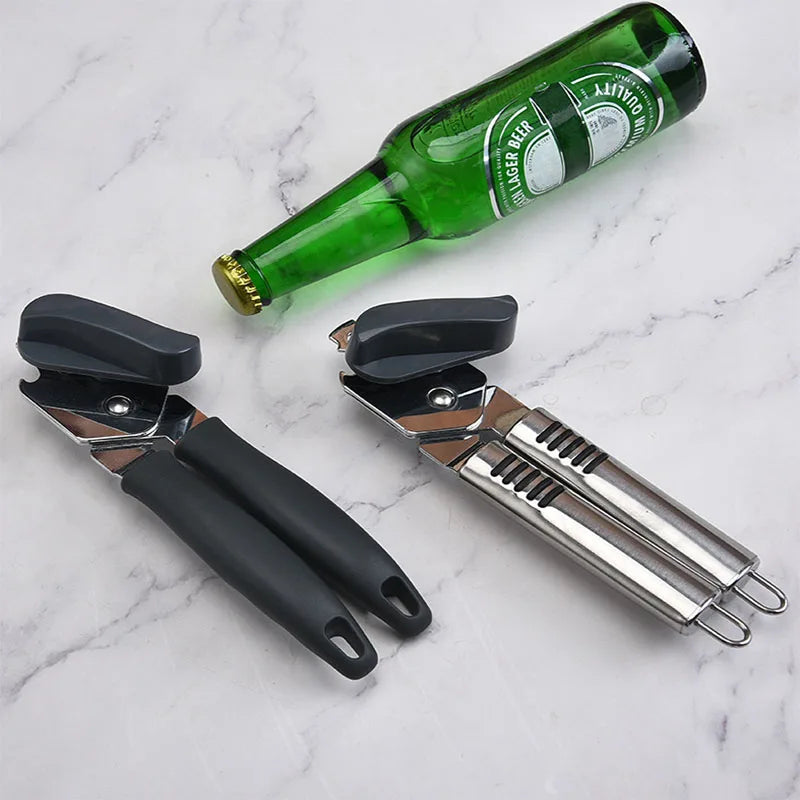 Electric Stainless Steel Manual Tin Opener Smooth Edge for Champagne Corkscrew Bottle Opener Metal Manual Tin Opener