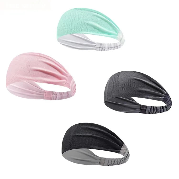 Sublimated Moisture Wicking Workout Headband Sport Women Unisex Men Lines for Hairbands Yoga Spandex Polyester Running Run to