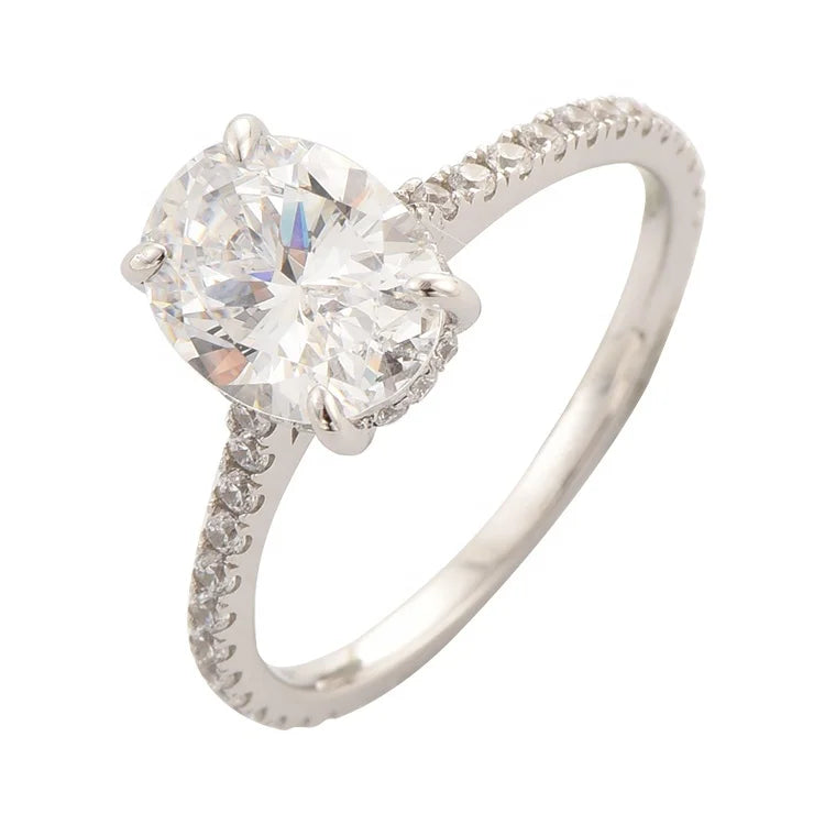 Princess Cut 14k Real Solid Moissanite Rose Yellow White Gold Wedding Engagement Jewelry Women Rings