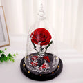 Real Touch Flower Preserved Roses Eternelle Christmas Valentines Decoration Beauty and the Beast Preserved Rose in Glass Dome