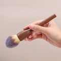 Single Walnut Solid Wood Handle Fluffy Bristles Custom Makeup Brush Own Brand Professional Makeup Tools Makeup Brush
