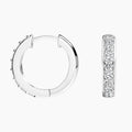 Women's Diamond Stud Hoop Earrings 14K 18K White Yellow Lab-Grown Gold Fine Jewelry Big Hoop Earrings