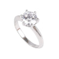 Bling Bling 6 Prongs Setting 925 Sterling Silver Solitaire Ring