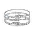 Daidan White Tennis Buckle Cubic Zirconia Tennis Silver 925 2Mm Tennis Luxury Bracelet for Women