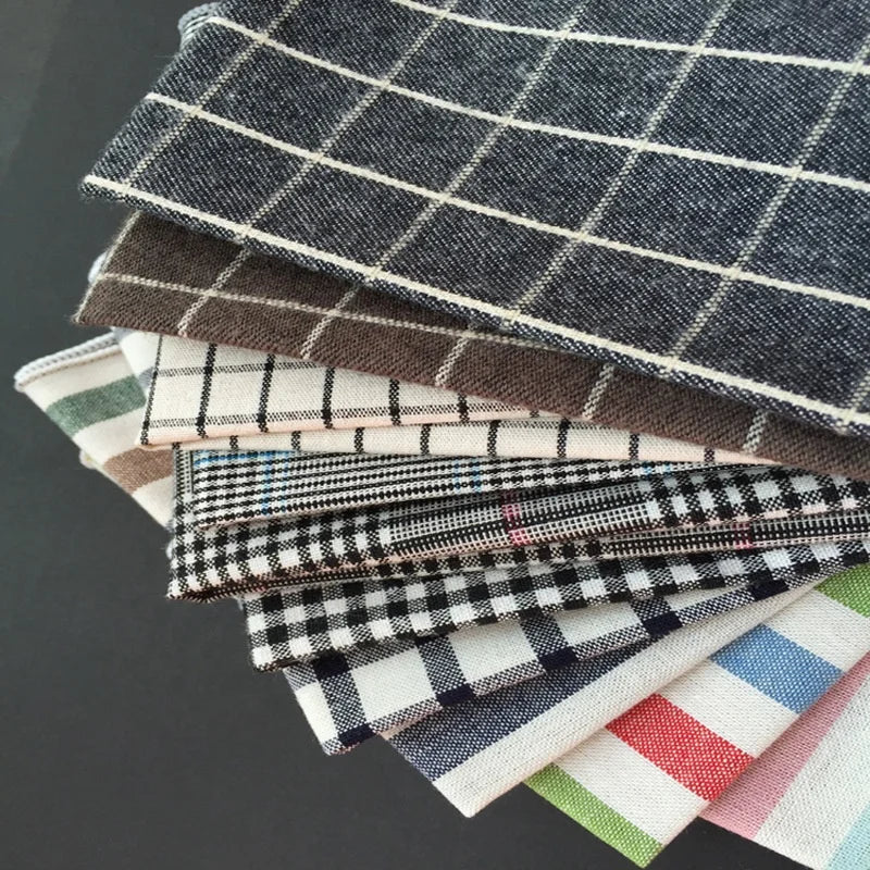 Trade Assurance Spot Direct Supply Plaid Suit Dinner Pocket square Towel Handkerchief Cotton