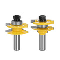 LAVIE 2pcs 12mm 1/2 Shank Door Panel Cabinet Tenon Router Bit Set Milling Cutter for Woodworking Cutter Cutting-C  MC03015