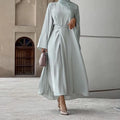 Loriya Islamic Clothing Women's Dresses Outfit Cardigan Inner Dress Wrap Skirt With Diamonds 3 Piece Abaya Set Eid Abaya