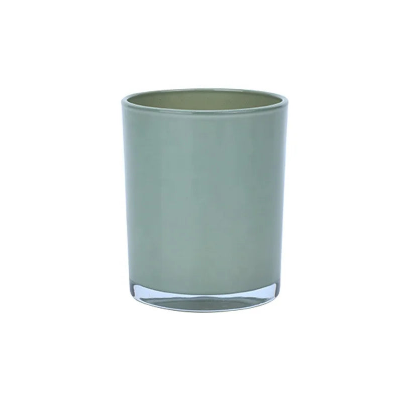 Colored Frosted Glass Scented Candle Holder Ready Supply Glass Candle Cup 200ml Glass Candle Container