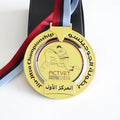 Custom Metal Zinc Alloy Round Casting Sport Taekwondo Medal with Ribbon for First Second Third Place
