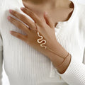 SC New Design Personality Creative Metal Gold Plated Bracelet Hand-back Chain Bracelet Snake Bracelet for Women