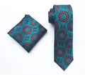 Silk Luxury Mens  8cm Ties Floral Black Gold Ties Paisley NeckTie Pocket Square Hanky Set Men's Wedding Party Tie
