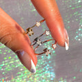 Girls Wind Bear Star Ring Copper Zirconium Plated Gold Opening Ring Hot Style Exquisite Hand Jewelry Zircon Cute Ring for Women