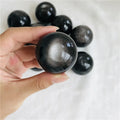 Wholesale Reiki Crystal Sphere Flash Silver Sheen Obsidian Sphere for Healing Decoration