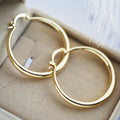 CAOSHI Top Seller Dainty Gold Plated Huggie Hoop Earrings Women Hollow Out Big Large Round Circle Simple Style Ladies Earrings