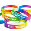 Wholesale Promotion Custom Bulk 10mm Thin Wristband 2 Color 10 15 mm Boy and Girl Friendship Black Silicone Bracelet